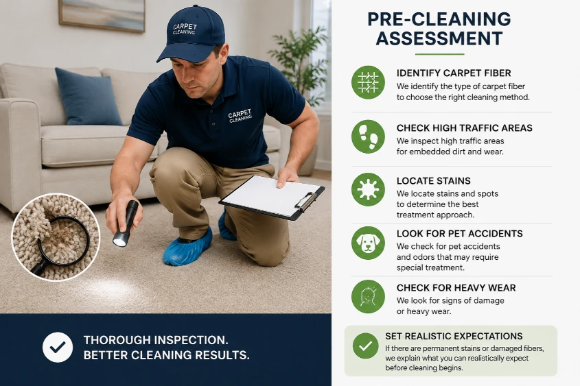 pre carpet cleaning assessment 
